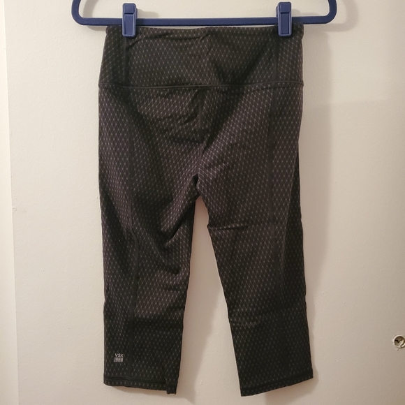 Victoria's Secret VSX Sport | Black Fishnet Knockout Crop Leggings - Picture 2 of 6